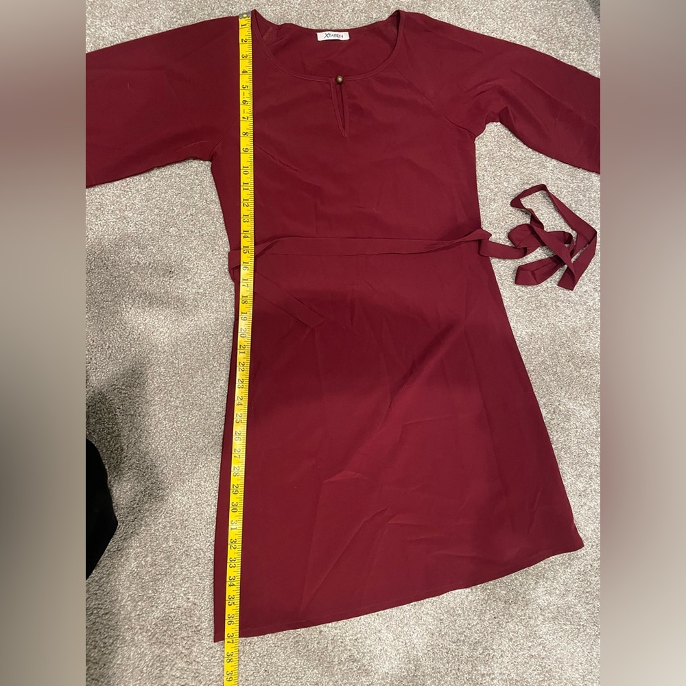 Xtaren Burgundy Red Dress - Picture 12 of 13